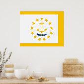 Entwurf für eine Flagge auf der Insel Rhode Poster (Küche)