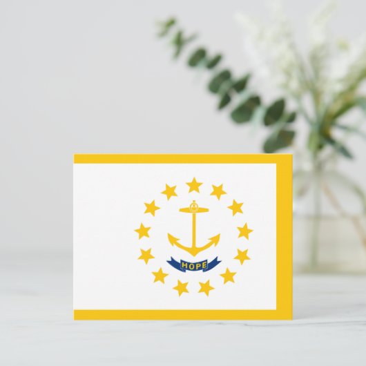 Entwurf für eine Flagge auf der Insel Rhode Postkarte (Stehend Vorderseite)