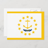 Entwurf für eine Flagge auf der Insel Rhode Postkarte (Vorne/Hinten)