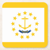 Entwurf für eine Flagge auf der Insel Rhode Rechteckiger Pappuntersetzer (Vorderseite)