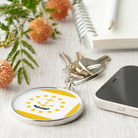 Entwurf für eine Flagge auf der Insel Rhode Schlüsselanhänger (Seite)