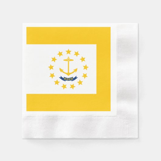 Entwurf für eine Flagge auf der Insel Rhode Serviette (Vorderseite)