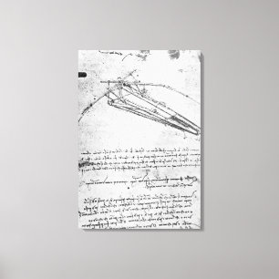 Entwurf für eine Flugmaschine Leinwanddruck