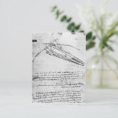 Entwurf für eine Flugmaschine Postkarte (Stehend Vorderseite)