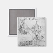 Entwurf für eine Kirche, Fol. 4r Magnet (Vorderseite/Rückseite)