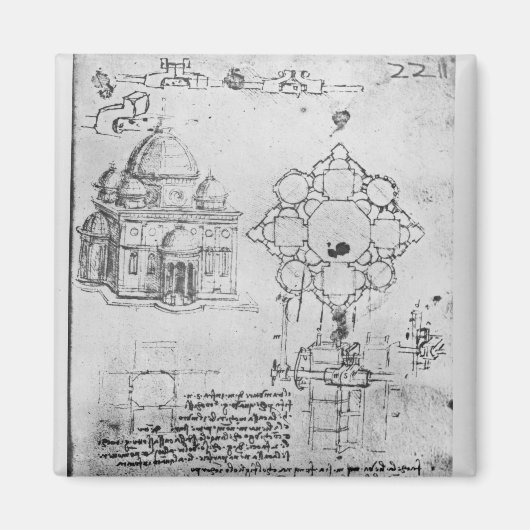Entwurf für eine Kirche, Fol. 4r Magnet (Vorne)