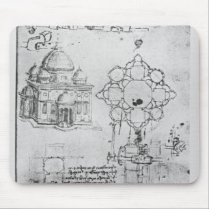 Entwurf für eine Kirche, fol. 4r Mousepad