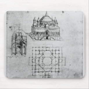 Entwurf für eine Kirche, fol. 4r Mousepad