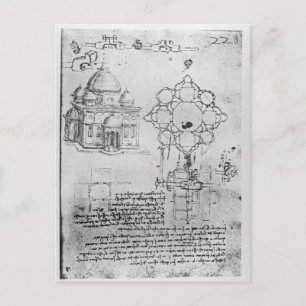 Entwurf für eine Kirche, Fol. 4r Postkarte