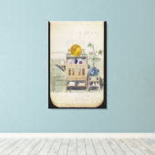 Entwurf für eine Sideboard, c.1860s-70er (mit w/c  Leinwanddruck (Insitu (Holzboden))