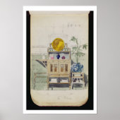 Entwurf für eine Sideboard, c.1860s-70er (mit w/c Poster (Vorne)