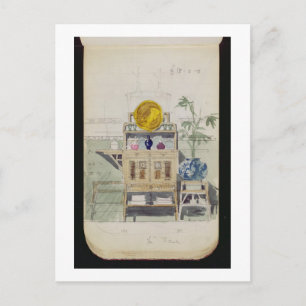 Entwurf für eine Sideboard, c.1860s-70er (mit w/c  Postkarte