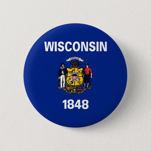 Entwurf für eine Staatsflagge von Wisconsin Button (Vorderseite)