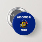 Entwurf für eine Staatsflagge von Wisconsin Button (Vorne & Hinten)