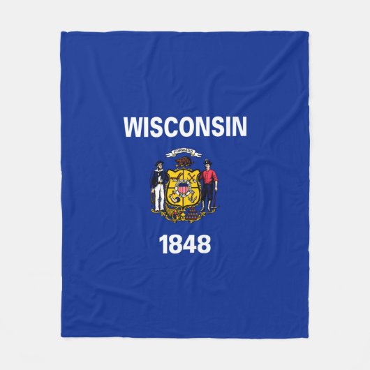 Entwurf für eine Staatsflagge von Wisconsin Fleecedecke (Vorderseite)
