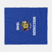 Entwurf für eine Staatsflagge von Wisconsin Fleecedecke (Vorderseite (Horizontal))