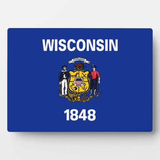 Entwurf für eine Staatsflagge von Wisconsin Fotoplatte (Vorderseite)