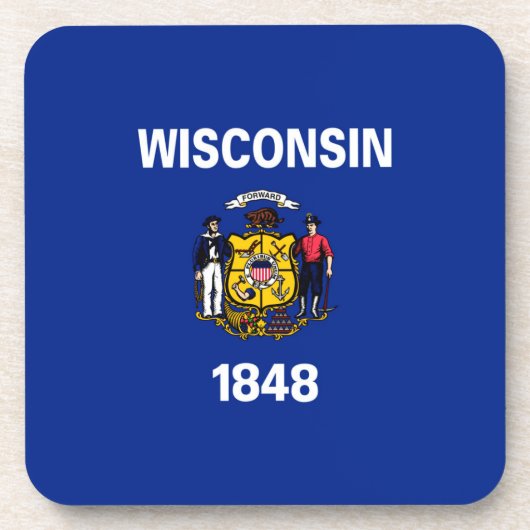 Entwurf für eine Staatsflagge von Wisconsin Getränkeuntersetzer (Vorderseite)