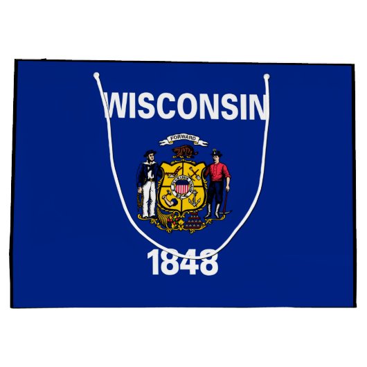 Entwurf für eine Staatsflagge von Wisconsin Große Geschenktüte (Rückseite)