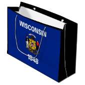 Entwurf für eine Staatsflagge von Wisconsin Große Geschenktüte (Vorderseite Schrägansicht)
