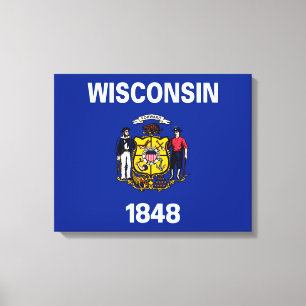 Entwurf für eine Staatsflagge von Wisconsin Leinwanddruck