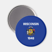 Entwurf für eine Staatsflagge von Wisconsin Magnet (Vorderseite/Rückseite)