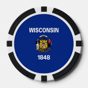 Entwurf für eine Staatsflagge von Wisconsin Pokerchips