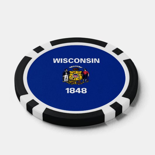 Entwurf für eine Staatsflagge von Wisconsin Pokerchips (Einzeln)