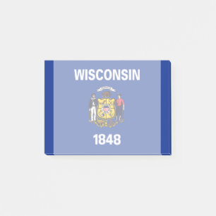Entwurf für eine Staatsflagge von Wisconsin Post-it Klebezettel