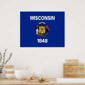 Entwurf für eine Staatsflagge von Wisconsin Poster (Küche)