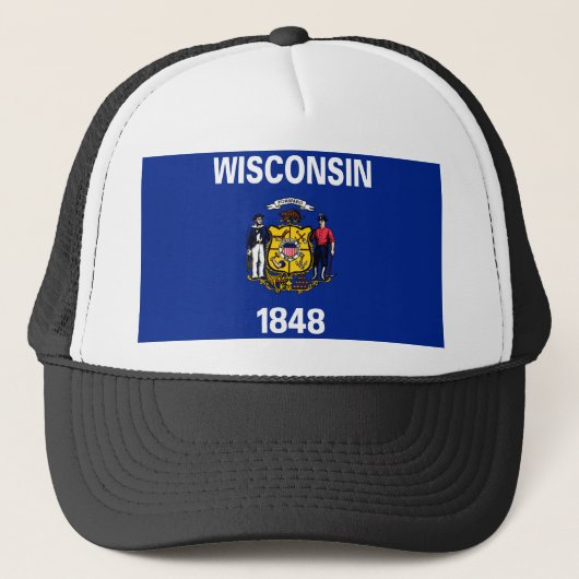 Entwurf für eine Staatsflagge von Wisconsin Truckerkappe (Vorderseite)