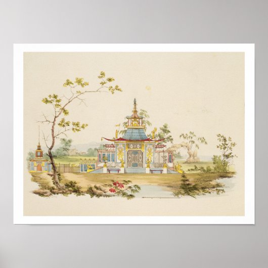Entwurf für einen chinesischen Tempel, c.1810 (Sti Poster (Vorne)