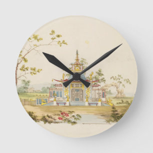 Entwurf für einen chinesischen Tempel, c.1810 (Sti Runde Wanduhr