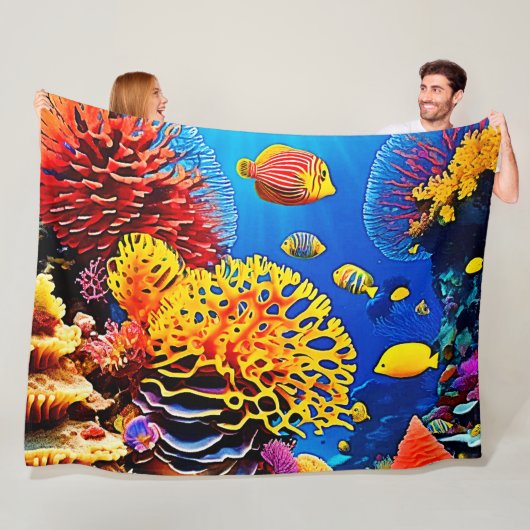 Entwurf für einen Korallengarten Fleecedecke (Beispiel)