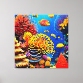 Entwurf für einen Korallengarten Leinwanddruck (Vorderseite)