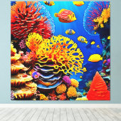 Entwurf für einen Korallengarten Leinwanddruck (Insitu (Holzboden))