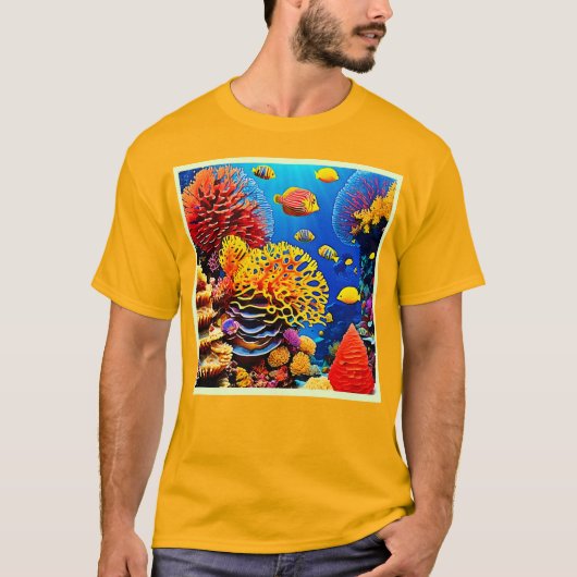 Entwurf für einen Korallengarten T-Shirt (Vorderseite)