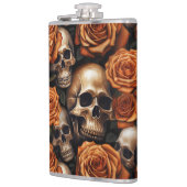 Entwurf für einen Schädel und Rose der Serie 9 Flachmann (Links)