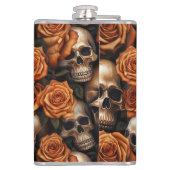 Entwurf für einen Schädel und Rose der Serie 9 Flachmann (Rückseite)