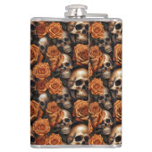 Entwurf für einen Schädel und Rose der Serie 9 Flachmann (Rückseite)