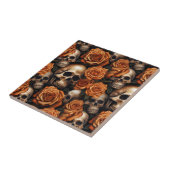 Entwurf für einen Schädel und Rose der Serie 9 Fliese (Seite)