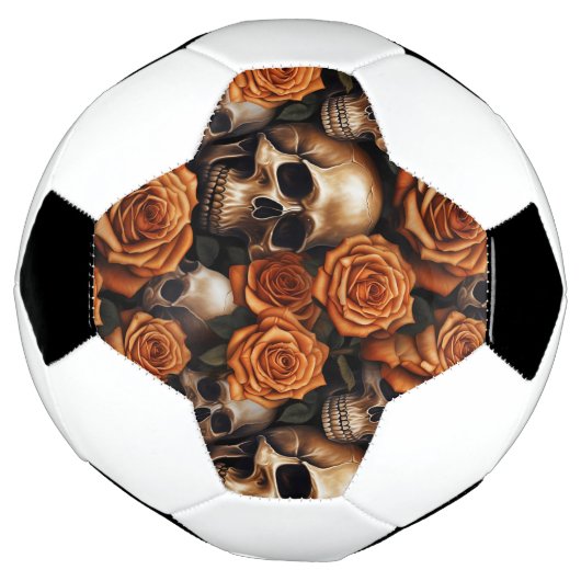 Entwurf für einen Schädel und Rose der Serie 9 Fußball (Gedreht)