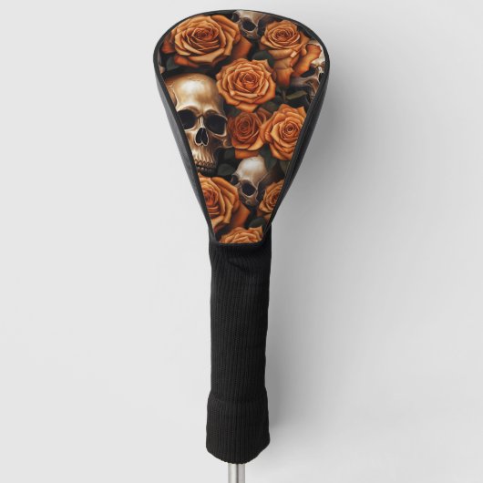 Entwurf für einen Schädel und Rose der Serie 9 Golf Headcover (Vorderseite)