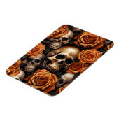 Entwurf für einen Schädel und Rose der Serie 9 Magnet (Linke Seite)