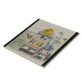 Entwurf für einen Sideboard, c.1860s-70s (w/c u. Fliese (Seite)