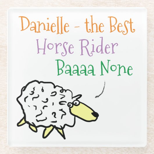 Entwurf für einen Untersetzer aus Pferderittenglas (Vorderseite)