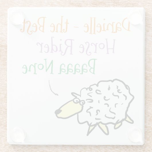 Entwurf für einen Untersetzer aus Pferderittenglas (Rückseite)