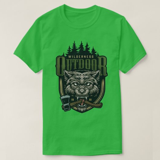 Entwurf für einen Wildwolf im Freien T-Shirt (Design vorne)