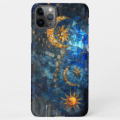 Entwurf für festgehaltenes Glas - Sonne und Mond iPhone Hülle (Rückseite)