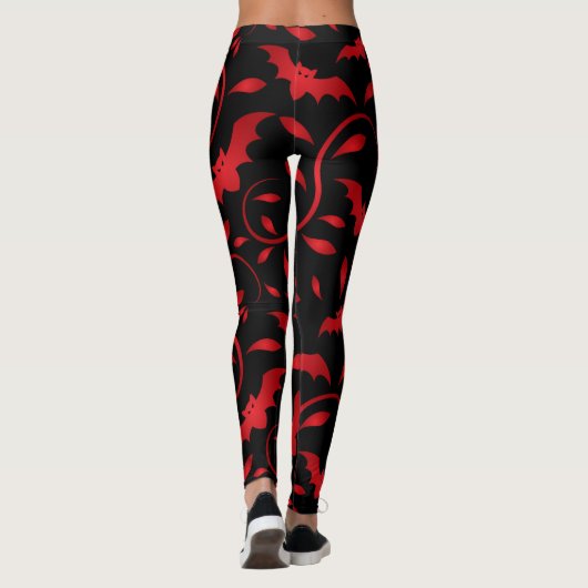 Entwurf für halloween_Beängstigend Flying Bats Leggings (Rückseite)